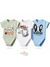 3PAK Body PASTEL dla chłopca KRÓTKI rękaw