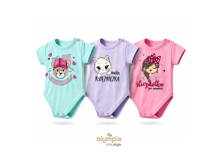 Body niemowlęce krótki rękaw| OLYMPIA KIDS STYLE