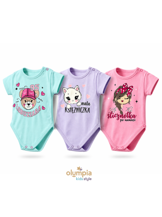 Body niemowlęce krótki rękaw| OLYMPIA KIDS STYLE