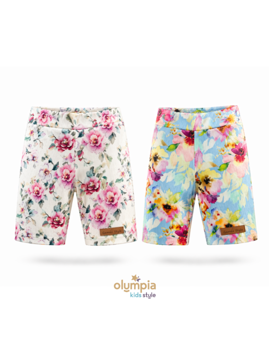 Kolarki PRINT z prążkowanej bawełny