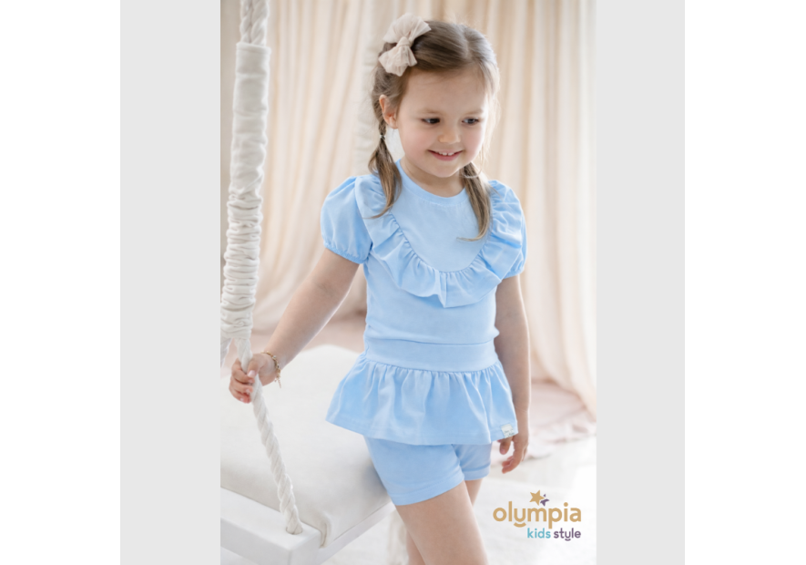 Tunika i kolarki PASTEL niebieska