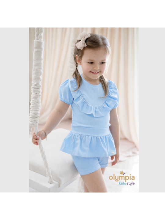 Tunika i kolarki PASTEL niebieska