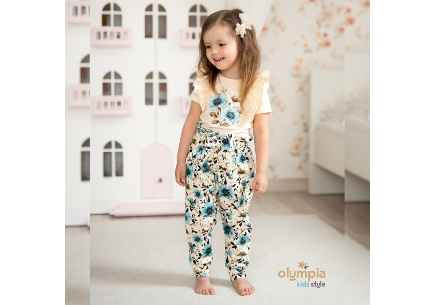 Komplet body niemowlęce z falbanką i spodenki |OLYMPIA KIDS STYLE