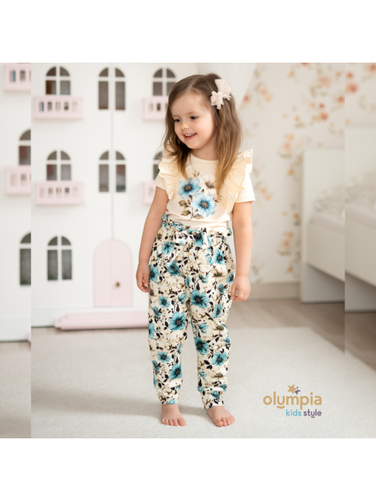 Komplet body niemowlęce z falbanką i spodenki |OLYMPIA KIDS STYLE