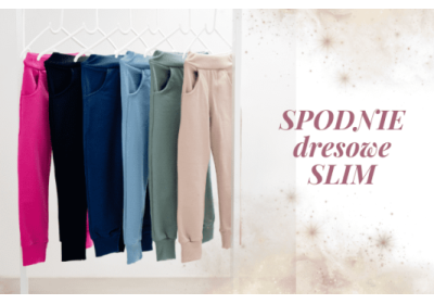 Spodnie Dresowe Slim z Miękkiej Dresówki – Idealny Wybór dla Szczupłych Dzieci