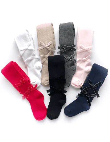 Rajstopy niemowlęce BASIC z kokardką Rajstopy niemowlęce BASIC z kokardką