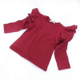 Bluzka dziewczęca  MOTYLEK bordo 2