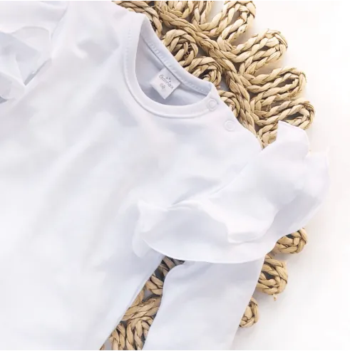 Body dziecięce MOTYLEK białe długi rękaw