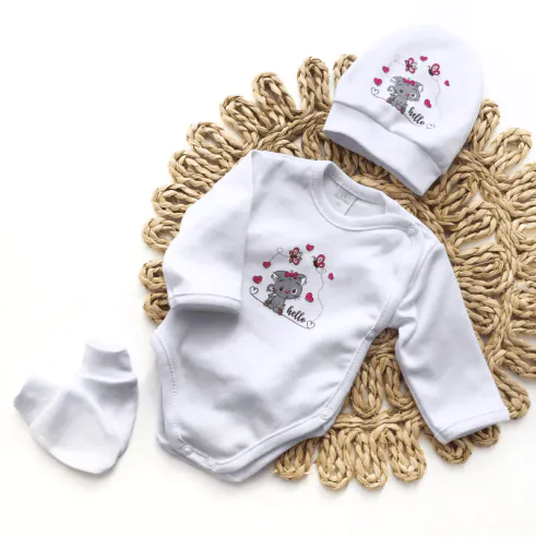 Wyprawka dla niemowlaka 5-cz biała z...