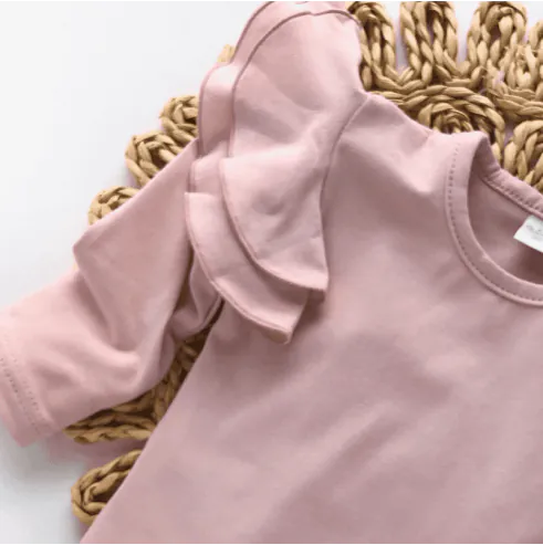 Body dziecięce MOTYLEK pudrowe