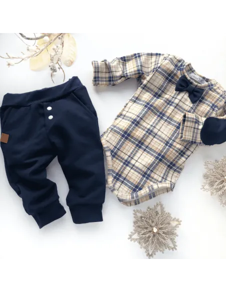 Body z muszką + spodnie KRATKA STAR KIDS Body z muszką + spodnie KRATKA STAR KIDS