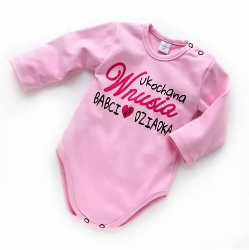 Body niemowlęce Ukochana Wnusia Babci oraz Dziadka Body niemowlęce Ukochana Wnusia Babci oraz Dziadka