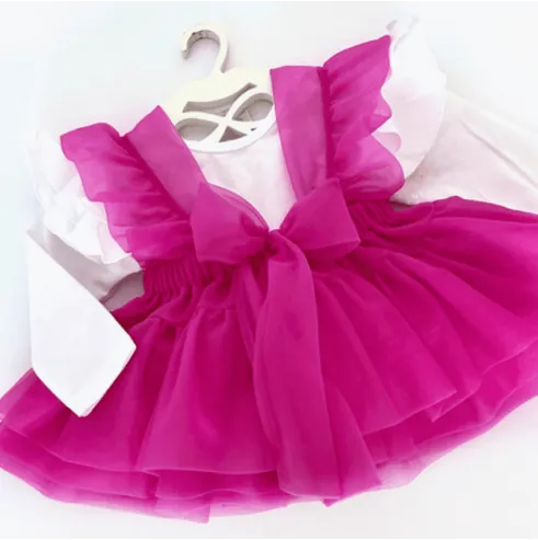 Sp&oacute;dniczka tiulowa na szelkach fuksja...