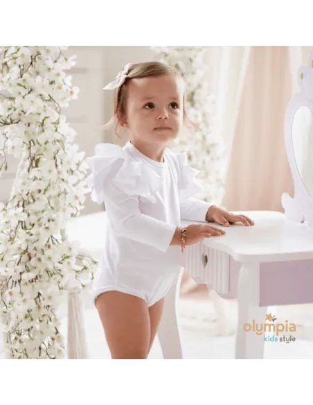 Body niemowlęce  MOTYLEK białe długi rękaw