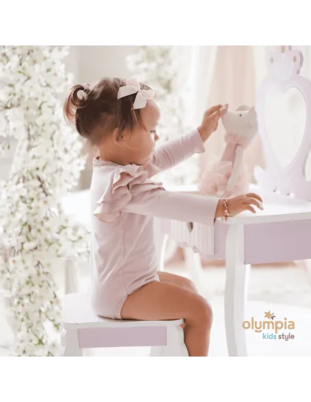 Body dziecięce MOTYLEK pudrowe