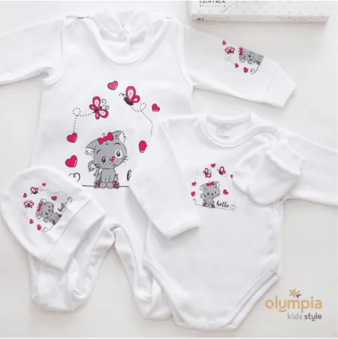 Wyprawka dla niemowlaka 5-cz biała z...