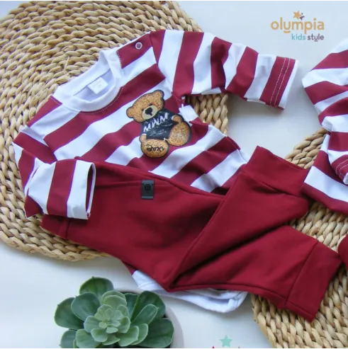 Body / bluzka i spodnie PUCHATEK bordo Body / bluzka i spodnie PUCHATEK bordo