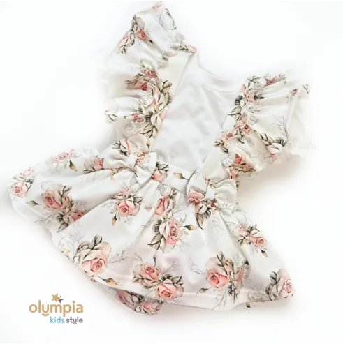 Komplet Bloomers z szelkami i body ROZALIA