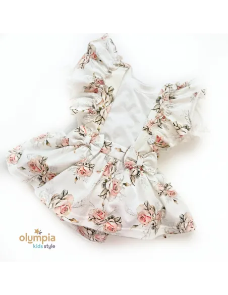 Komplet Bloomers z szelkami i body ROZALIA