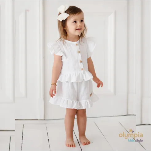 Komplet z Muślinu Bluzka i Spodenki...