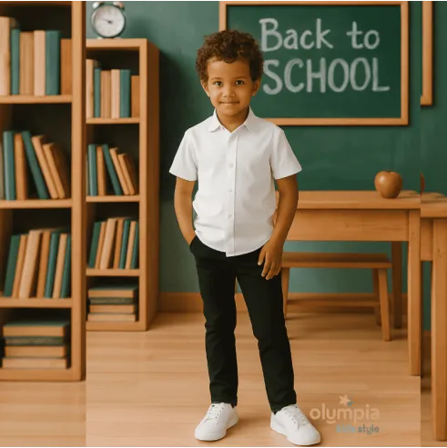 Czarne spodnie dresowe slim dla chłopca Czarne spodnie dresowe slim dla chłopca