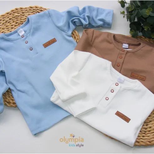 Bluzka POLO z prążka długi rękaw - Gamex