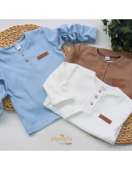 Bluzka POLO z prążka długi rękaw - Gamex