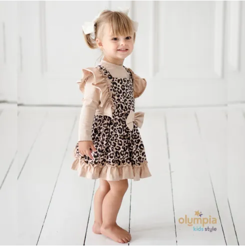 Komplet Bloomers z szelkami i body PANTERKA