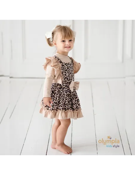 Komplet Bloomers z szelkami i body PANTERKA