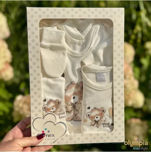 NOWOŚĆ Wyprawka dla niemowlaka 5-cz ecru