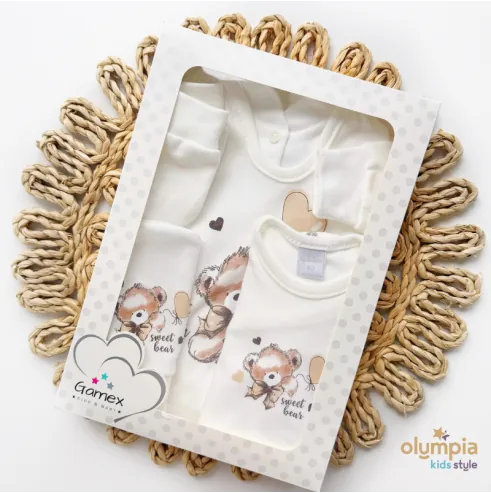 NOWOŚĆ Wyprawka dla niemowlaka 5-cz ecru