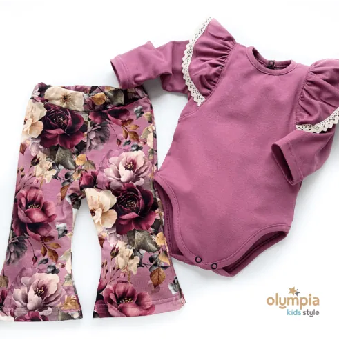 Body i spodnie dzwony BURGUNDIA - gamex