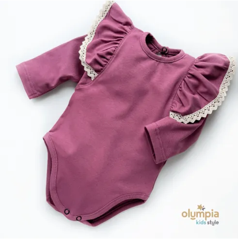 Body i spodnie dzwony BURGUNDIA