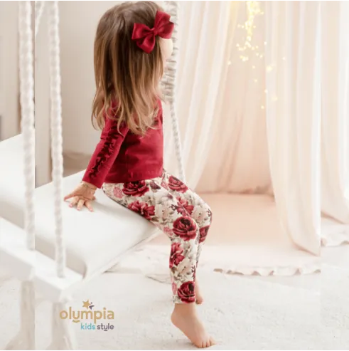 Komplet dziewczęcy KWIATY