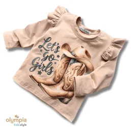 Bluzka z falbankami KOWBOJKI beż