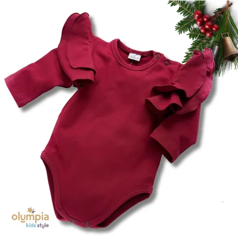 Body dziecięce MOTYLEK bordo