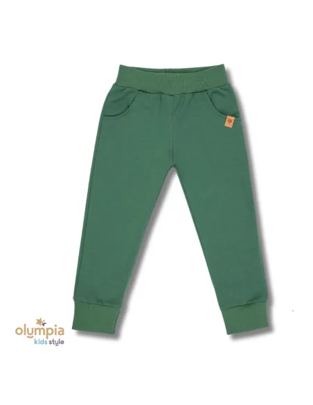 Spodnie dla chłopca SLIM butelkowa zieleń
