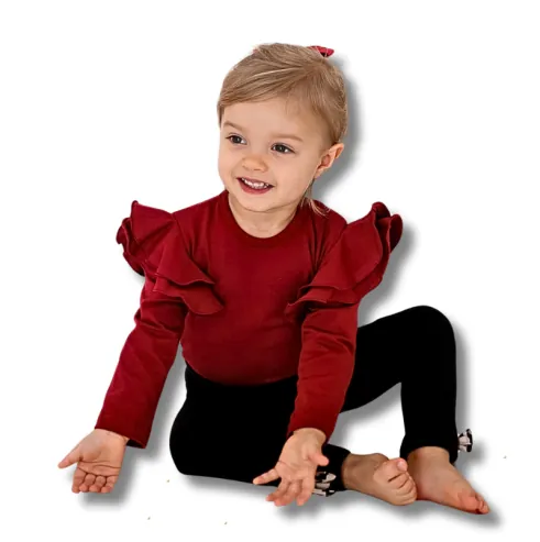 Body dziecięce MOTYLEK bordo