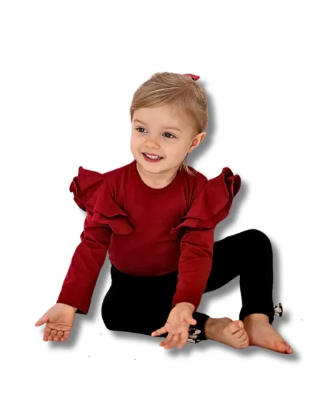 Body dziecięce MOTYLEK bordo