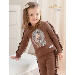 Komplet dziewczęcy CZEKOLADA