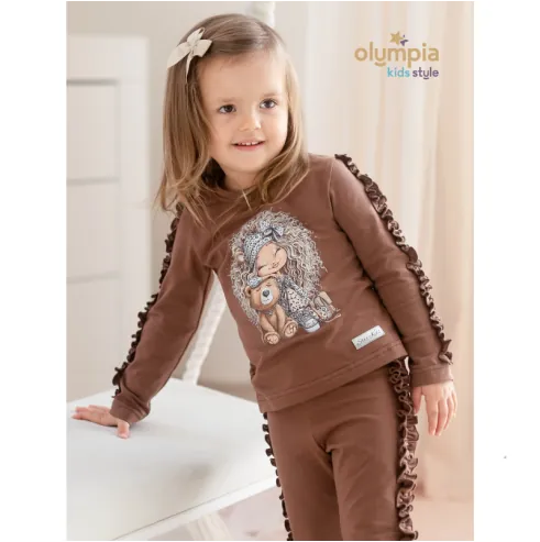 Komplet dziewczęcy CZEKOLADA