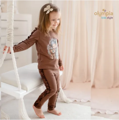 Komplet dziewczęcy CZEKOLADA
