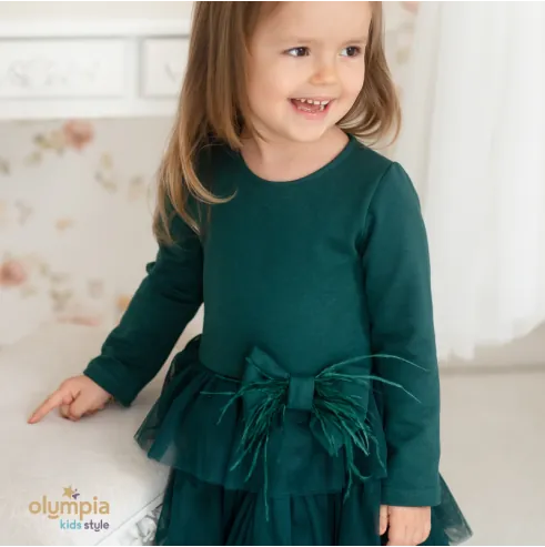 Sukienka PIÓRKO butelkowa zieleń +... Sukienka PIÓRKO butelkowa zieleń +...