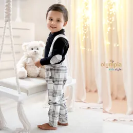 Body z muszką i spodenki z szelkami KRATKA