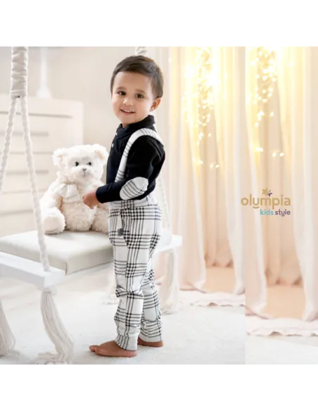 Body z muszką i spodenki z szelkami KRATKA