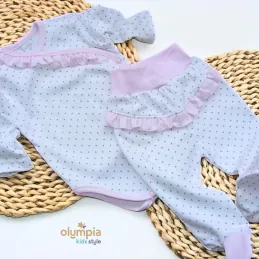 Body niemowlęce + p&oacute;łśpioch KROPKA
