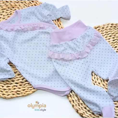 Body niemowlęce + p&oacute;łśpioch KROPKA