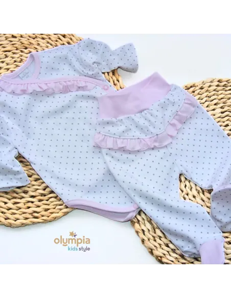 Body niemowlęce + p&oacute;łśpioch KROPKA