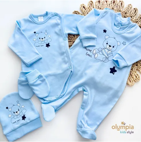 Wyprawka dla niemowlaka 5-cz niebieska