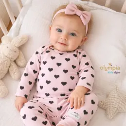 Komplet body niemowlęce + p&oacute;łśpioch Serduszka
